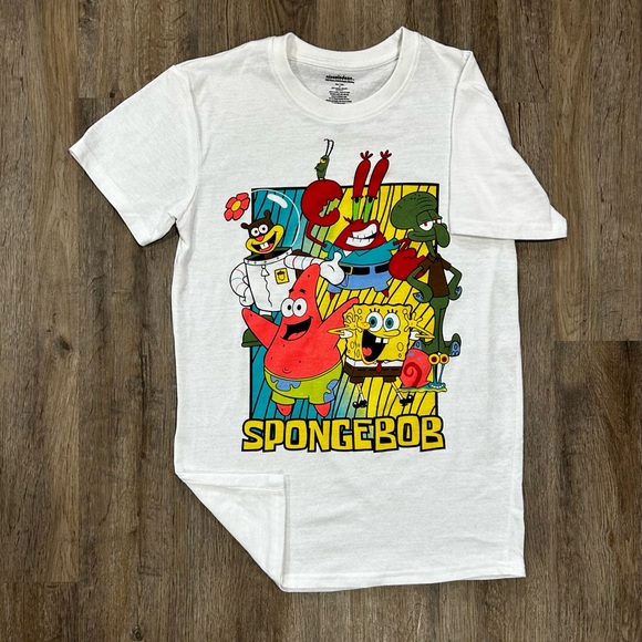 Nickelodeon Tops - Women Nickelodeon White SpongeBob Short Sleeve Tee Size Small